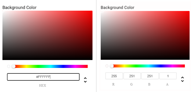 Background Colour by Palette, HEX & RGBA inside the Studio 3DX Meet
